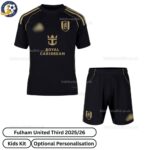 Fulham United Third Kids Football Kit 2025_26-front view WITH TAG