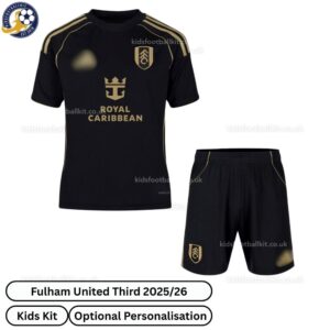 Fulham United Third Kids Football Kit 2025_26-front view WITH TAG