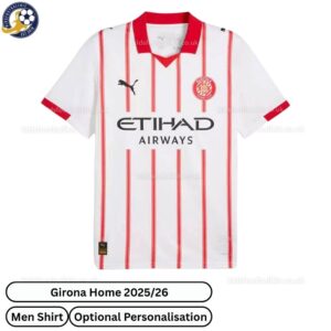 Girona Home Men Football Shirt 2025/26 - Front View - TAG