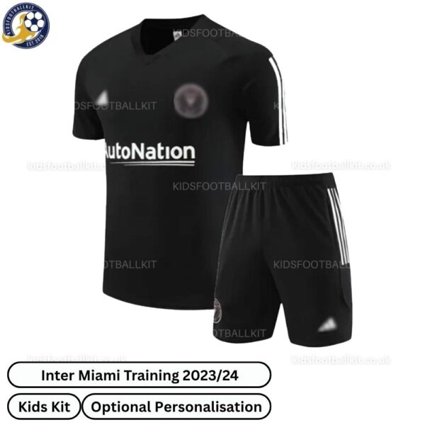 Inter Miami Black Training Kids Football Kit 23/24-TAG