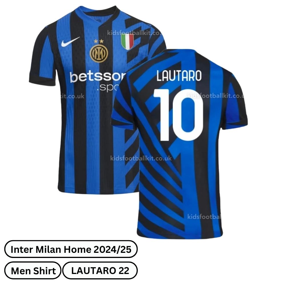 Inter Milan LAUTARO 10 Home Football Shirt 24/25 kidsfootballkit