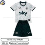 Ireland Away Kids Football Kit 2025 - Front View - TAG