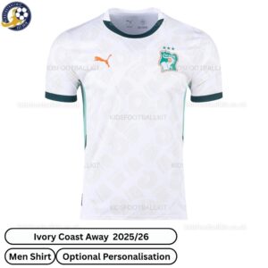 Ivory Coast 25/26 Away Men Football Shirt - Front View - TAG