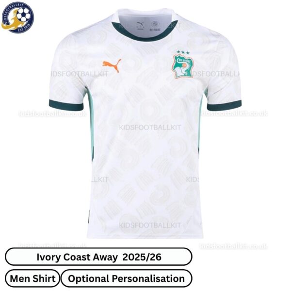 Ivory Coast 25/26 Away Men Football Shirt - Front View - TAG