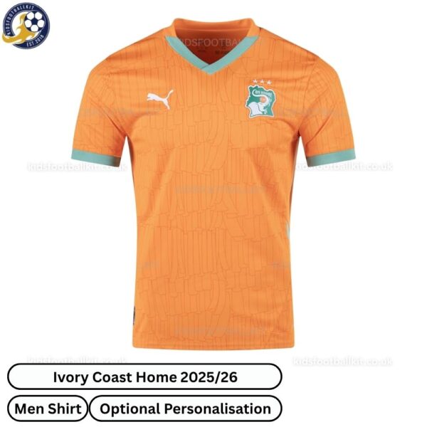 Ivory Coast 25/26 Home Men Football Shirt - Front View - TAG