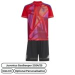 Juventus Goalkeeper Kids Football Kit 2024/25 (Front view)