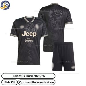 Juventus Third Kids Football Kit 2025_26 - over view WITH TAG