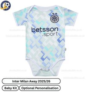 Inter Milan Away Baby Football Kit 2025/26 - Front view WITH TAG