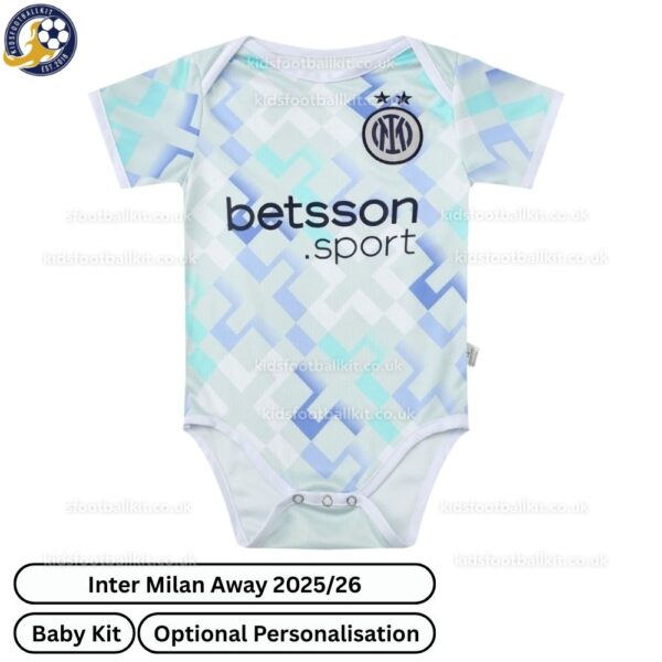Inter Milan Away Baby Football Kit 2025/26 - Front view WITH TAG