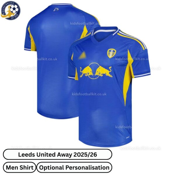 Leeds United Away Men Football Shirt 2025/26 - Over View WITH TAG