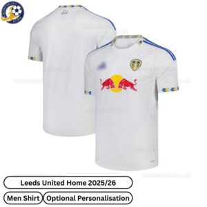 Leeds United Home Men Football Shirt 2025/26 - Over View WITH TAG