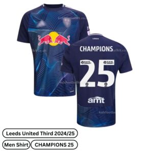 Leeds United Third Men Football Shirt 2024/25 - CHAMPIONS 25 (Over view)