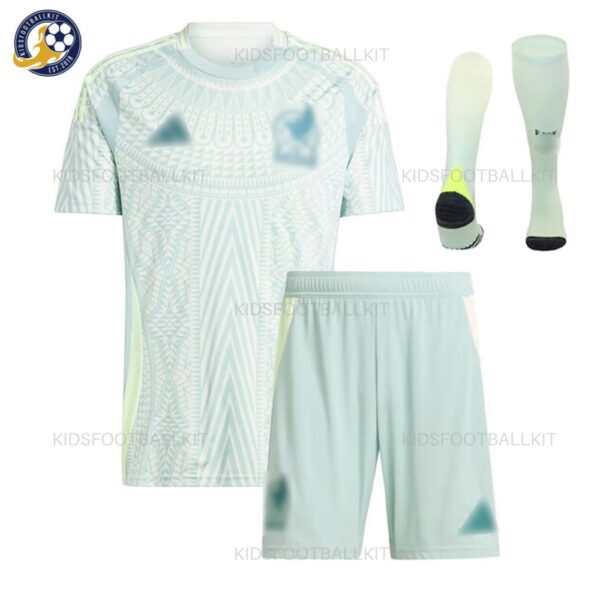Mexico Away Kids Football Kit 202425 - front view with socks