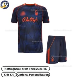 Nottingham Forest Third Kids Football Kit 2025_26-front view WITH TAG