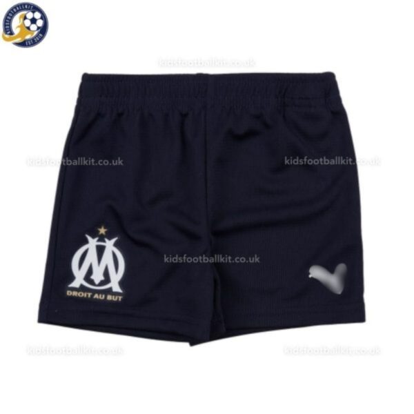 Olympique Marseille Away Kids Football Short 2025_26 -front view-b