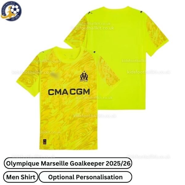 Olympique Marseille Goalkeeper Men Football Shirt 2025_26 – Yellow
