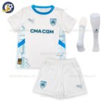 Olympique Marseille Home Kids Football Kit 2024_25-front view-b