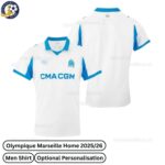 Olympique Marseille Home Men Football Shirt 2025_26-over view-b