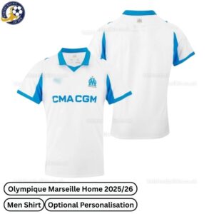 Olympique Marseille Home Men Football Shirt 2025_26-over view-b