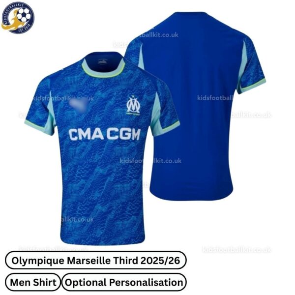 Olympique Marseille Third Men Football Shirt 2025_26-over view-b