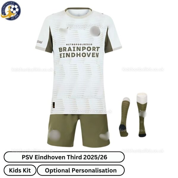 PSV Eindhoven Third Kids Football Kit 2025_26-front view-b