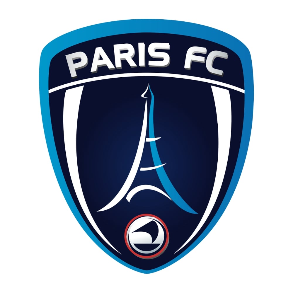 Fanion Paris FC – Années 1990 – Blanc Et Bleu – Collection Football