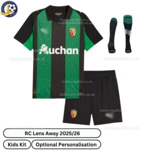 RC Lens Away Kids Football Kit 2025_26-front view-b