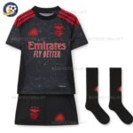 RC Lens Home Kids Football Kit 202425 - front view with socks