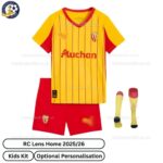 RC Lens Home Kids Football Kit 2025_26-front view-b