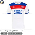 Rangers Away Men Football Shirt 2025/26 - Front View WITH TAG