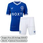 Rangers Ibrox 125 Heritage Kids Football Kit 2024/25 - Front view)