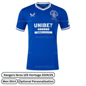 Rangers Ibrox 125 Heritage Men Football Shirt 2024/25 (Front view)
