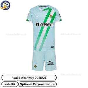 Real Betis Away 25_26 Kids Football Kit - front view WITH TAG