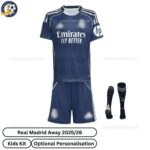Real Madrid Away Kids Football Kit 25_26-over view with socks - TAG