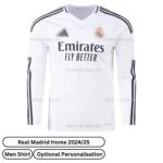 Real Madrid Home Men Football Shirt 2024/25 (Long Sleeve) - Front view
