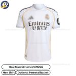 Real Madrid Home Men Football Shirt 2025_26 - front View - TAG