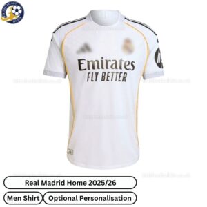 Real Madrid Home Men Football Shirt 2025_26 - front View - TAG