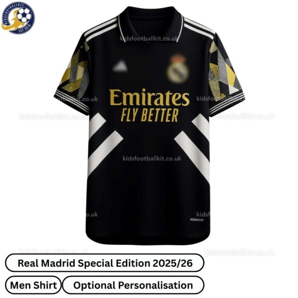 Real Madrid 25/26 Black Special Edition Men Football Shirt - TAG