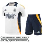 Real Madrid Training Kids Football Kit 2024/25 - White (Front view)
