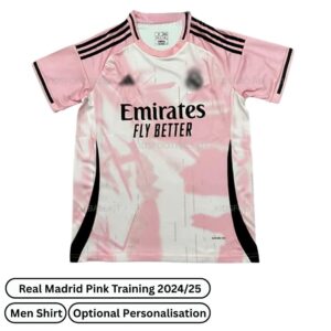 Real Madrid Training Men Football Shirt 2024/25 - Pink (Front view)
