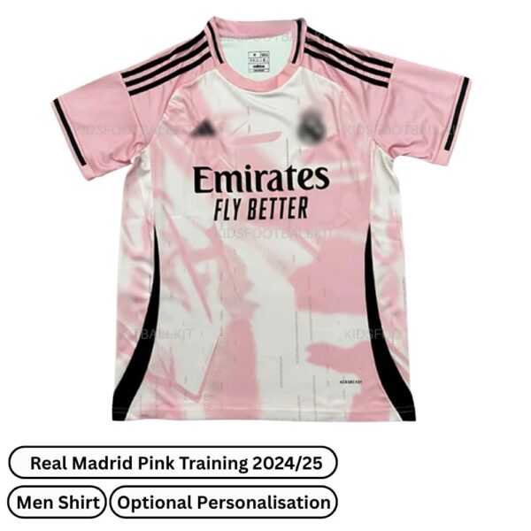 Real Madrid Training Men Football Shirt 2024/25 - Pink (Front view)