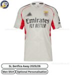 SL Benfica Away Men Football Shirt 2025/26 - Front View - TAG