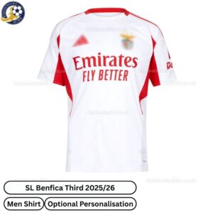 SL Benfica Third Men Football Shirt 2025/26 - Front View WITH TAG