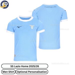 SS Lazio Home Men Football Shirt 2025_26-over view WITH TAG