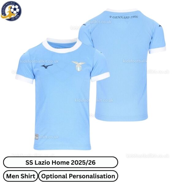 SS Lazio Home Men Football Shirt 2025_26-over view WITH TAG