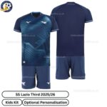 SS Lazio Third Kids Football Kit 2025_26-over view WITH TAG