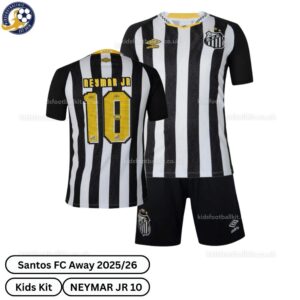 Santos 25/26 NEYMAR JR 10 Away Kids Football Kit - Over View - TAG