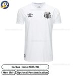 Santos 25/26 Home Men Football Shirt - Front View - TAG