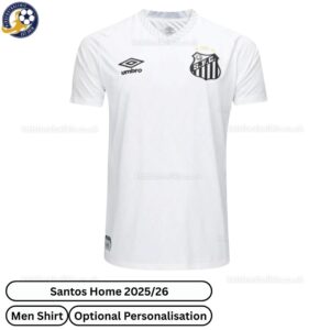 Santos 25/26 Home Men Football Shirt - Front View - TAG