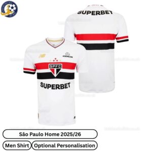 São Paulo Home Men Football Shirt 2025/26 - Over View WITH TAG